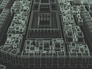 Ancient city low-poly 3D Model