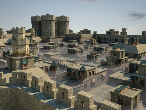 nomadic persiantown low-poly 3D Model