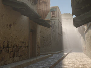 Ancient Nomadic Arab town low-poly 3D Model
