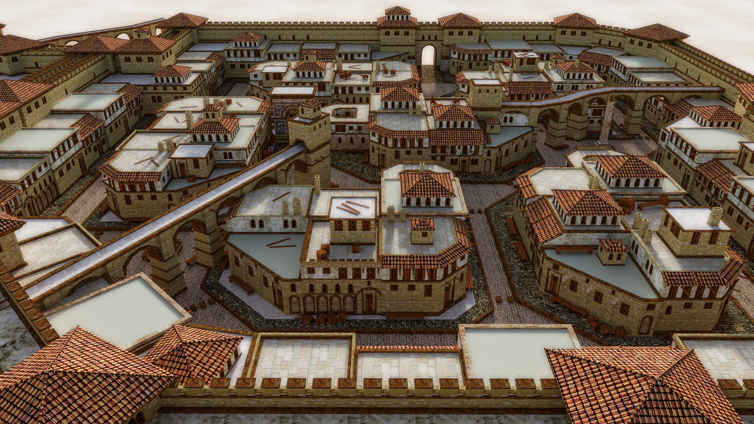 Ancient historic roman town 3D Model .c4d .max .obj .3ds .fbx .stl .blend 