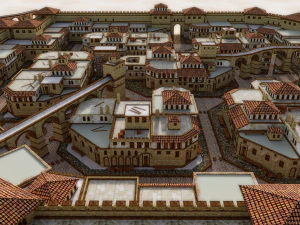 Antiga cidade romana hist&oacute;rica Modelo 3D