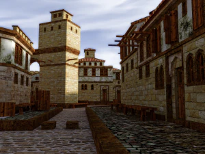 Ancient historic roman town 3D Model
