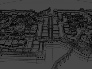 Ancient historic roman town 3D Model