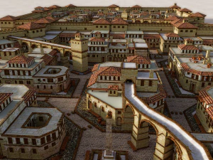 Ancient historic roman town 3D Model
