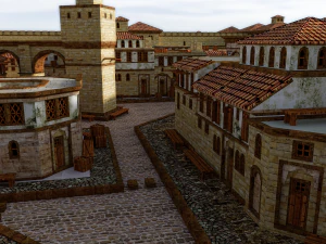 Ancient historic roman town 3D Model