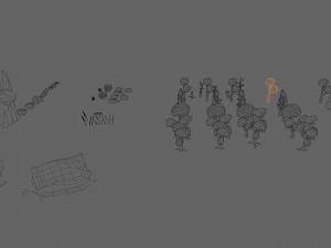 low poly game ready forest pack 3D 模型