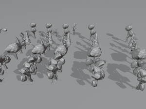 low poly game ready forest pack 3D 模型