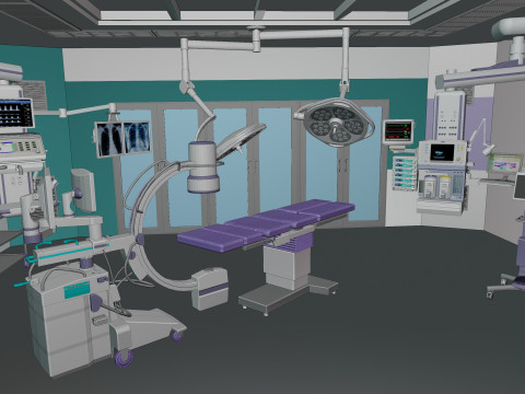 Hospital Interior- Operating Room 3D 模型