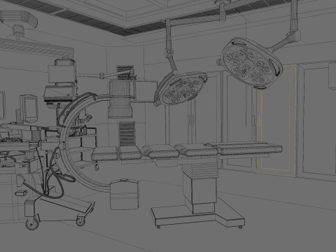 Hospital Interior- Operating Room 3D 模型