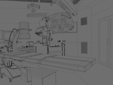 Hospital Interior- Operating Room 3D 模型
