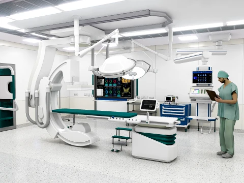 Medizinische Umgebungen &ndash; Hybrid-OP-Szene 3D Modell