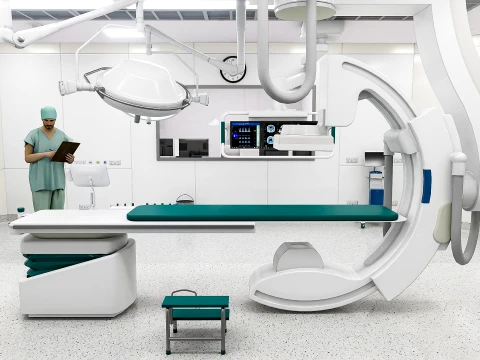 Medizinische Umgebungen &ndash; Hybrid-OP-Szene 3D Modell