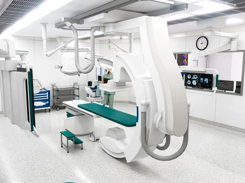 Medizinische Umgebungen &ndash; Hybrid-OP-Szene 3D Modell