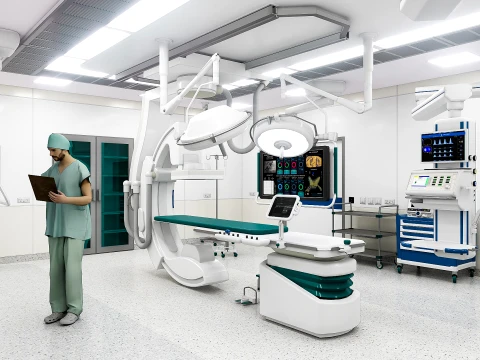 Medizinische Umgebungen &ndash; Hybrid-OP-Szene 3D Modell