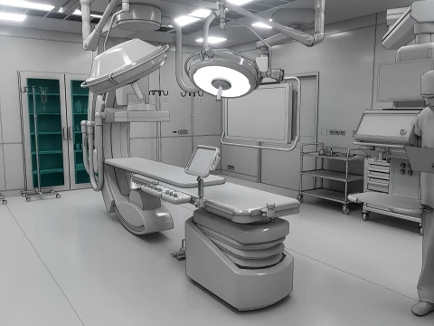 Medizinische Umgebungen &ndash; Hybrid-OP-Szene 3D Modell