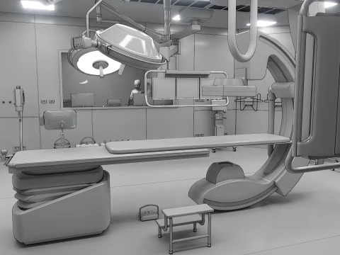 Medizinische Umgebungen &ndash; Hybrid-OP-Szene 3D Modell