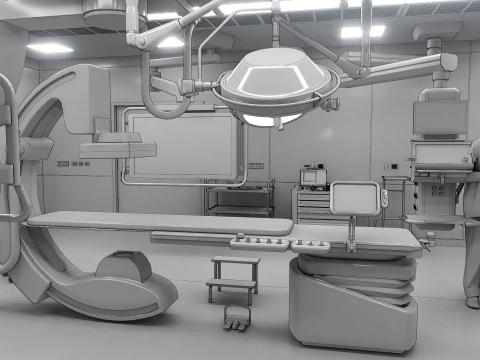 Medizinische Umgebungen &ndash; Hybrid-OP-Szene 3D Modell