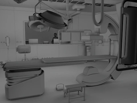 Medizinische Umgebungen &ndash; Hybrid-OP-Szene 3D Modell