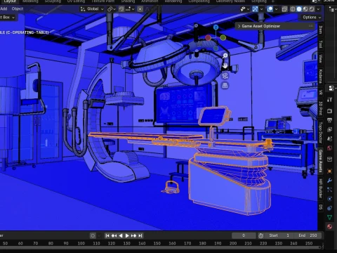 Medizinische Umgebungen &ndash; Hybrid-OP-Szene 3D Modell