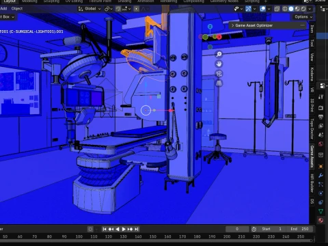Medizinische Umgebungen &ndash; Hybrid-OP-Szene 3D Modell