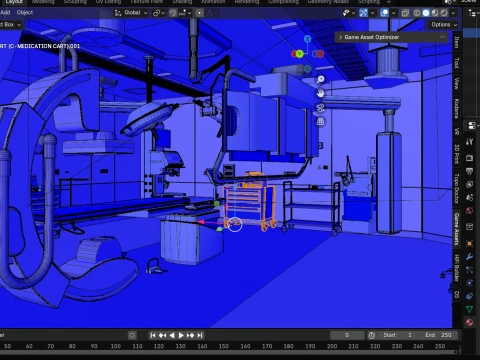 Medizinische Umgebungen &ndash; Hybrid-OP-Szene 3D Modell