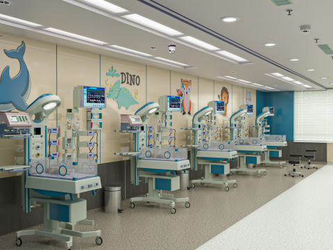 Hospital Interior- NICU Ward 3Dモデル