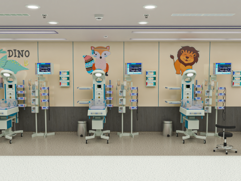 Hospital Interior- NICU Ward Modèle 3D