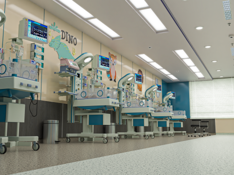 Hospital Interior- NICU Ward Modèle 3D