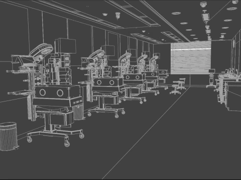 Hospital Interior- NICU Ward 3D Model