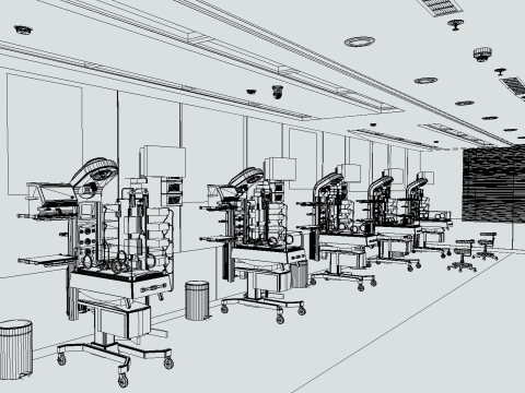 Hospital Interior- NICU Ward Modèle 3D