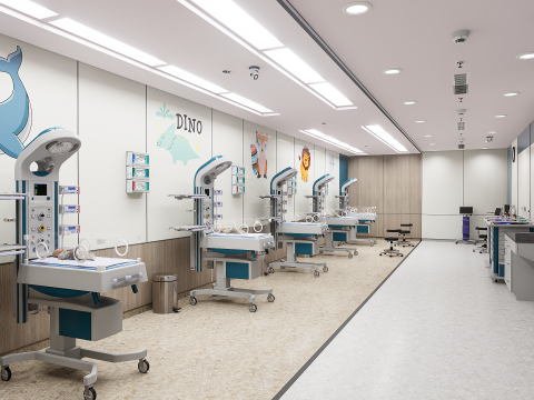 Intérieur de l'hôpital - Service NICU Modèle 3D