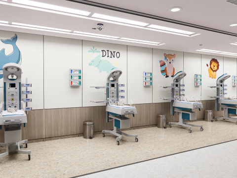 Hospital Interior- NICU Ward 3D Model