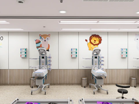 Hospital Interior- NICU Ward 3D Model