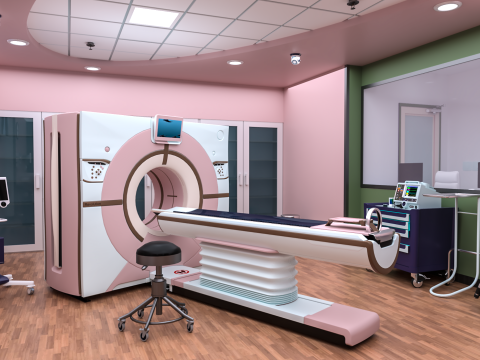 Hospital Interior- Radiology-CT Scan Room 3Dモデル