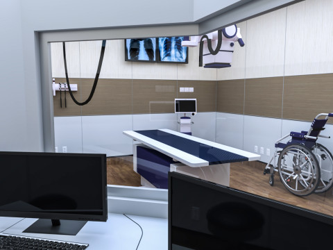 Hospital Interior- Radiology-Xray Room 3D Model