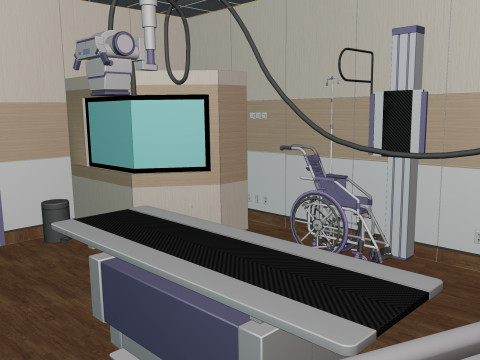 Hospital Interior- Radiology-Xray Room 3D Model