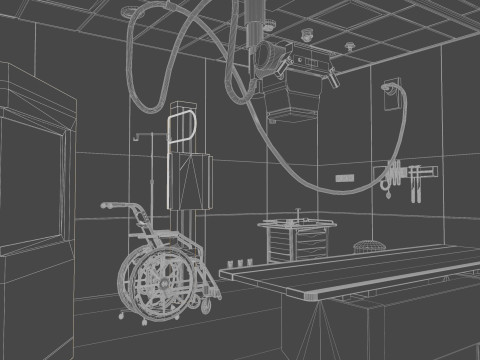 Hospital Interior- Radiology-Xray Room 3D Model