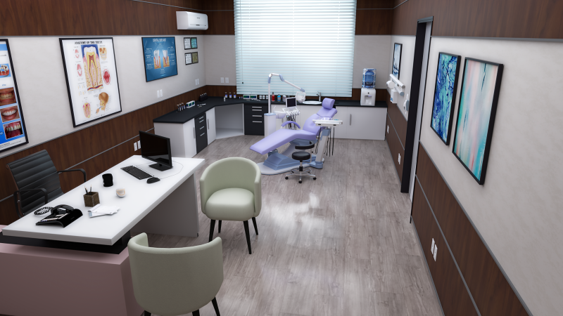 Hospital Interior- Clinics-Dental Clinic 3D Model .c4d .max .obj .3ds .fbx .stl .blend