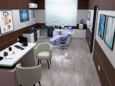 Hospital Interior- Clinics-Dental Clinic 3D 模型
