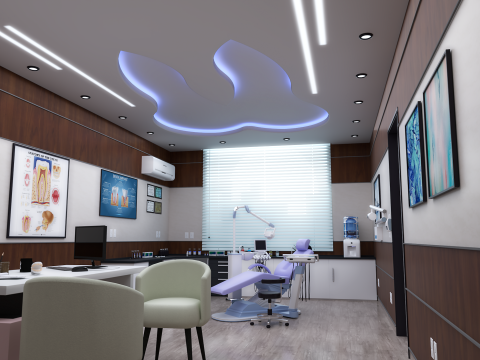 Hospital Interior- Clinics-Dental Clinic 3D Model