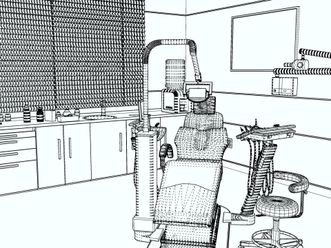 Hospital Interior- Clinics-Dental Clinic 3D Model