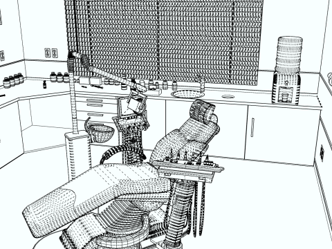 Hospital Interior- Clinics-Dental Clinic 3D Model
