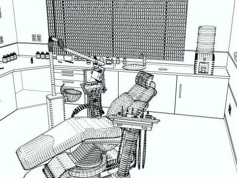 医院内部-诊所-牙科诊所 3D 模型