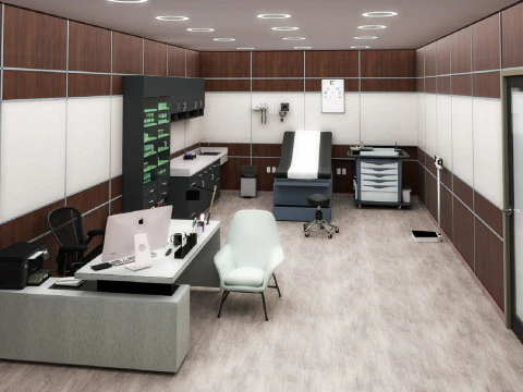Hospital Interior- Clinics-General Clinic 3D Model