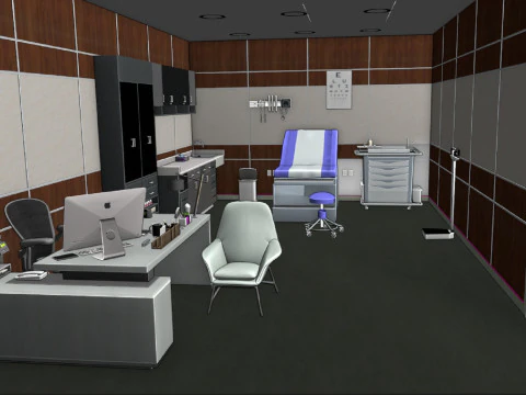 Hospital Interior- Clinics-General Clinic 3D Model