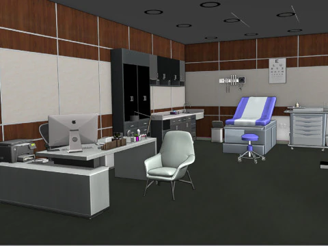 Hospital Interior- Clinics-General Clinic 3D Model