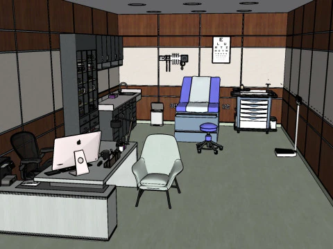 Hospital Interior- Clinics-General Clinic 3D Model