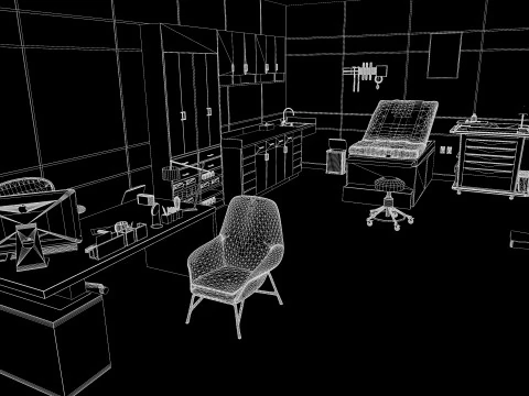 Hospital Interior- Clinics-General Clinic 3D Model