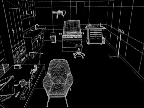 Hospital Interior- Clinics-General Clinic 3D 모델