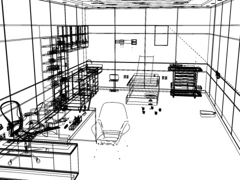 Hospital Interior- Clinics-General Clinic 3D Model